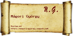 Mágori György névjegykártya