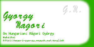 gyorgy magori business card