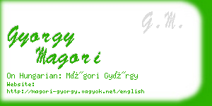 gyorgy magori business card